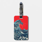 De Great Hokusai Wave Pop Decor Bagagelabel (Achterkant verticaal)