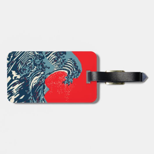 De Great Hokusai Wave Pop Decor Bagagelabel (Achterkant horizontaal)