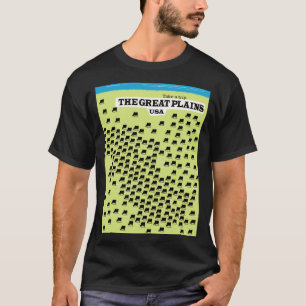 De Great Plains USA reisposter. T-shirt