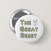 De Great Reset Sheep Ronde Button 5,7 Cm (Voorkant /achterkant)