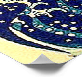 De Great Wave 36 Uitzichten van de berg Fuji Poster (Hoek)