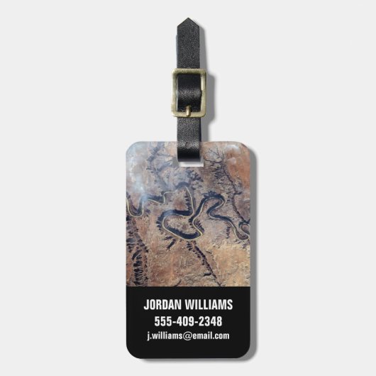 De Green River en de zijrivieren Canyons in Utah Bagagelabel (Voorkant verticaal)