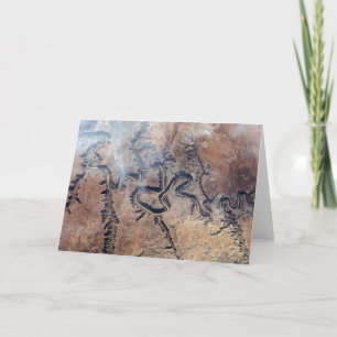 De Green River en de zijrivieren Canyons in Utah Kaart