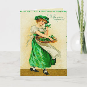 De Green Shamrock St. Patrick's Day Card