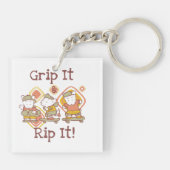 De greep het en scheurt het die met een skateboard sleutelhanger (Achterkant)