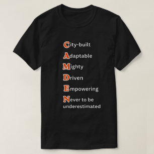 DE GREEP VAN DE TIJGER Zwart Oranje CAMDEN Grafisc T-shirt