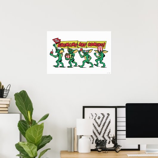 De Gremlins™ Komen Er Aan Poster (Thuiskantoor)