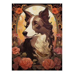 De grens Collie Dog 002 - Natalia Mucha Perfect Poster