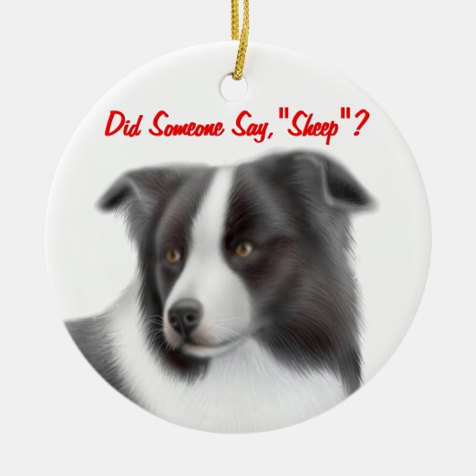 De  grens Collie Herding Ornament (Voorkant)