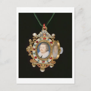 De Gresley Jewel, met miniatuurportretten van Sir Briefkaart