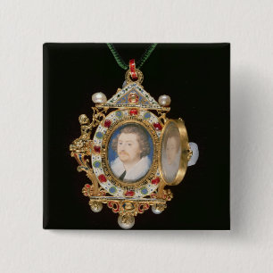 De Gresley Jewel, met miniatuurportretten van Sir Vierkante Button 5,1 Cm