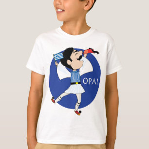 De Griekse Evzone danst met de vlag OPA! T-shirt