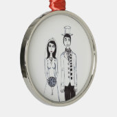 De griezelige bruiloft metalen ornament (Rechts)