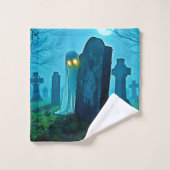 De griezelige glimp van Graveyard Ghost Bad Handdoek (Wasdoekje)