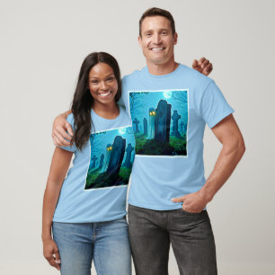De griezelige glimp van Graveyard Ghost T-shirt
