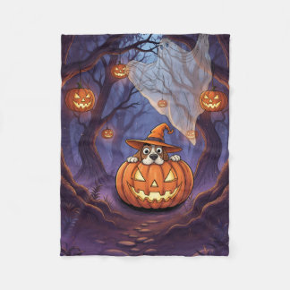 De griezelige Halloween-nacht Fleece Deken