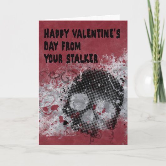 De griezelige Kaart van de Valentijnsdag Stalker (Voorkant)