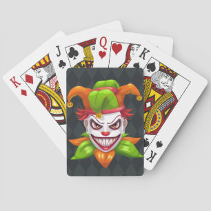 De grijns onder de belletjes pokerkaarten