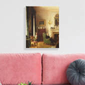 De grijze tekenruimte canvas afdruk (Insitu (Woonkamer))