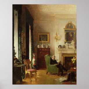 De grijze tekenruimte poster