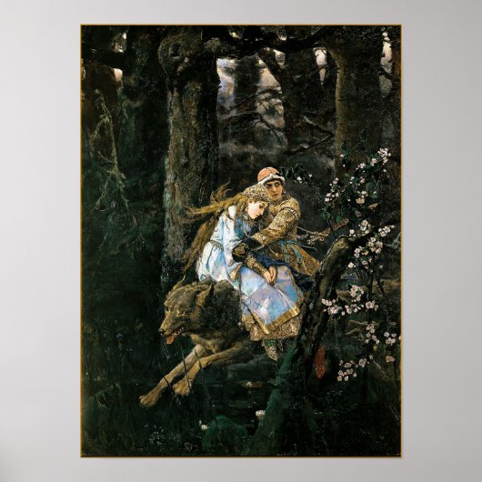 De Grijze Wolf Fantasy Art Poster afdrukken (Voorkant)