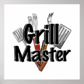 De Grill Master met BBQ Tools Poster (Voorkant)