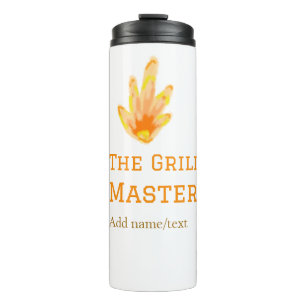 De grill master naam toevoegen tekst koken best ge thermosbeker