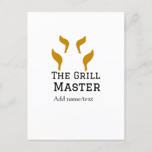 De grill master naam toevoegen tekst koken beste b briefkaart