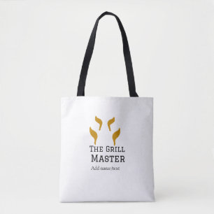 De grill master naam toevoegen tekst koken beste b draagtas