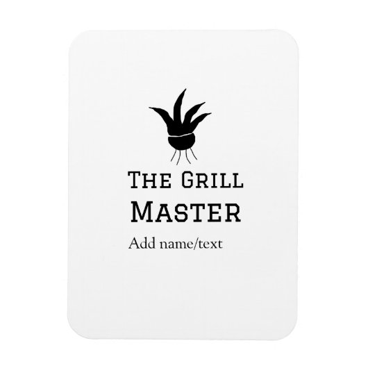 De grill master naam toevoegen tekst koken beste b magneet (Verticaal)