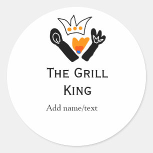 De grill master naam toevoegen tekst koken beste b ronde sticker