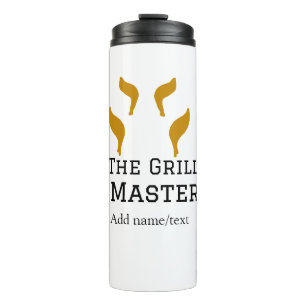 De grill master naam toevoegen tekst koken beste b thermosbeker