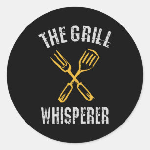 De Grill Whisperer Ronde Sticker