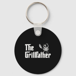 De Grillfather Grappige BBQ Papa Grillen Barbecue Sleutelhanger