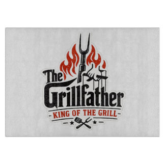De Grillfather Koning Van De Grill Vaderdag Cadeau Snijplank