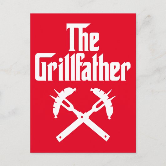 De Grillfather met hete honden Briefkaart (Voorkant)