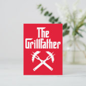 De Grillfather met hete honden Briefkaart (Staand voorkant)