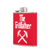 De Grillfather met hete honden Heupfles (Links)