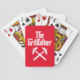 De Grillfather met hete honden Pokerkaarten