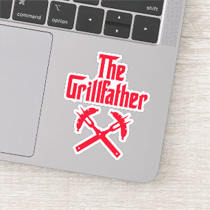 De Grillfather met hete honden Sticker