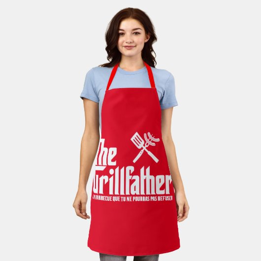 De Grillfather Schort (Gedragen)