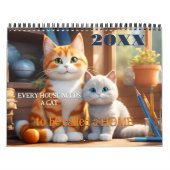 De grillige geïllustreerde kattenkalender kalender (Hoes)