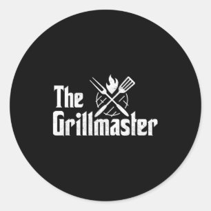 De grillmaster bbq-grill & roker barbecue ronde sticker