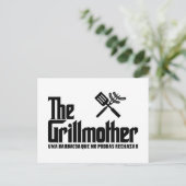 De Grillmoeder Uitnodiging Briefkaart (Staand voorkant)