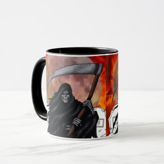 De Grim Reaper Graveyard Mok (Voorkant links)