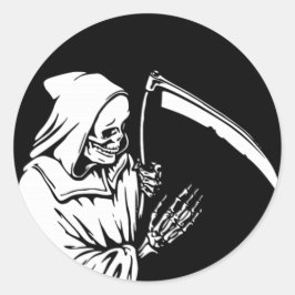 De Grim Reaper of Death Ronde Sticker