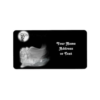 De Grim Reaper rijdt vanaf het kerkhof Etiket