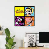 De grimmige avonturen van Billy & Mandy Character Poster (Thuiskantoor)