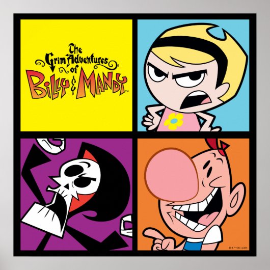 De grimmige avonturen van Billy & Mandy Character Poster (Voorkant)