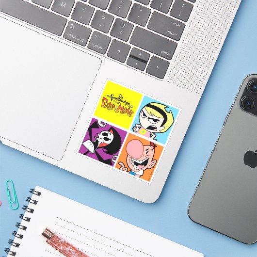 De grimmige avonturen van Billy & Mandy Character  Sticker (Laptop met iPhone)